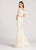 Ellie Wilde - EW118156 Two Piece Lace Trumpet Dress In White and Neutral