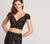 Ellie Wilde - EW118170 Two Piece Sequined Cap Sleeves Dress In Black