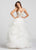 Ellie Wilde - EW118177 Ruffle V-neck A-line Dress In White and Multi-Color