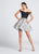 Ellie Wilde - EW21731S Off-Shoulder Skater Dress in Black and Silver