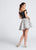 Ellie Wilde - EW21731S Off-Shoulder Skater Dress in Black and Silver