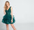 Ellie Wilde - EW21744S Lace V-neck Tulle Dress in Green