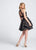 Ellie Wilde - EW21763S Two-Piece Lace Short Dress in Black