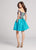 Ellie Wilde - EW21878S Off-Shoulder Navojo-Inspired Cocktail Dress In Blue
