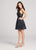 Ellie Wilde - EW21876S Halter Embroidered A-Line Cocktail Dress In Black