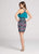 Ellie Wilde - EW21879S Two Piece Navojo-Inspired Halter Cocktail Dress In Blue