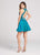 Ellie Wilde - EW21880S Beaded Lace Halter A-Line Cocktail Dress In Blue
