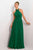Alexia Designs - 176L Rosette High Halter Pleated Dress In Green