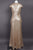 Emma Street - 1111279 Cap Sleeve Sequined Scoop Neck Sheath Gown in Gold