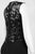 Emma Street - Sequined Illusion Jewel Neck Jersey Dress ES590 in Black