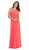 Eureka Fashion - 2666 Sleeveless Beaded Illusion Bateau Chiffon Dress In Pink