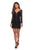 La Femme - 28233 Plunging V-Neck Lace Sheath Dress In Black