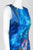 T Tahari - F105M608 Multi-Print Jewel Neck Fitted Dress In Blue and Multi-Color