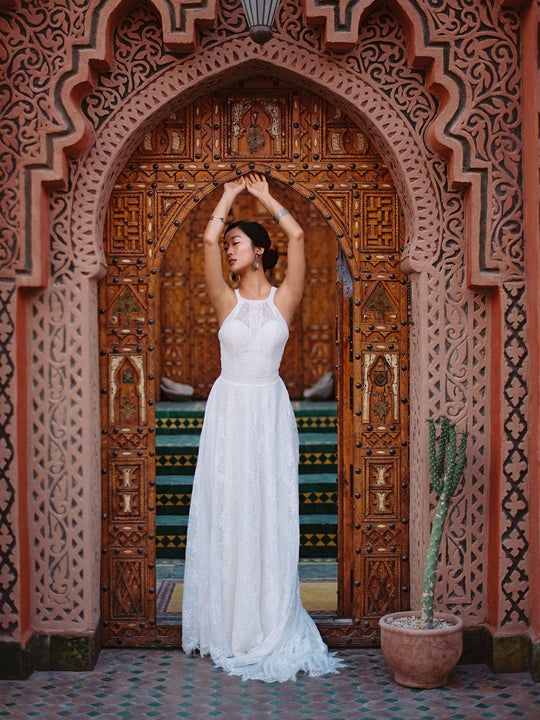 Wilderly Bride by Allure Bridals - F133 Halter Neckline Wedding Dress In White