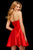 Sherri Hill - 52989 Strapless Crystal Beaded Taffeta Short Dress In Red