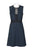 T Tahari - F50CB607 Embellished Jewel Neck A-line Dress In Blue