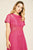 Tadashi Shoji - Short Sleeves Jewel Laced Dress In Pink
