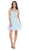 May Queen - MQ1584 Beaded Lace Ornate Fit and Flare Cocktail Dress In Blue