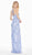Ashley Lauren - 1427 Sequined Blouson Bodice High Slit Gown In Purple