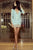 Sherri Hill - 53013 Fully Beaded Deep V-neck Short Sheath Dress In Blue and Gold
