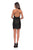 La Femme - 28228 V-Neck Sequined Short Dress In Black