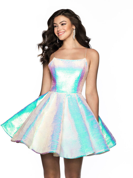 Blush by Alexia Designs - 11829 Sequined Scoop Cocktail Dress In Multi