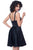 Shail K - Short Halter Neck Scuba A-line Dress 4014  in Black