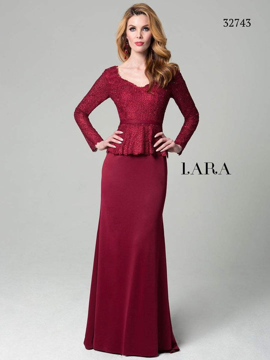 32743 Dress In Dark Red