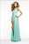 Strapless High Slit Chiffon Long Evening Gown 6428e