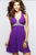 7214 Ruched Halter A-line Dress