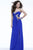Strapless Beaded Draped Long Evening Gown 7316