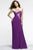 Strapless Beaded Draped Long Evening Gown 7316
