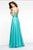 Intricately Beaded Ruched Chiffon Long Evening Gown 7337