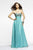 Intricately Beaded Ruched Chiffon Long Evening Gown 7337