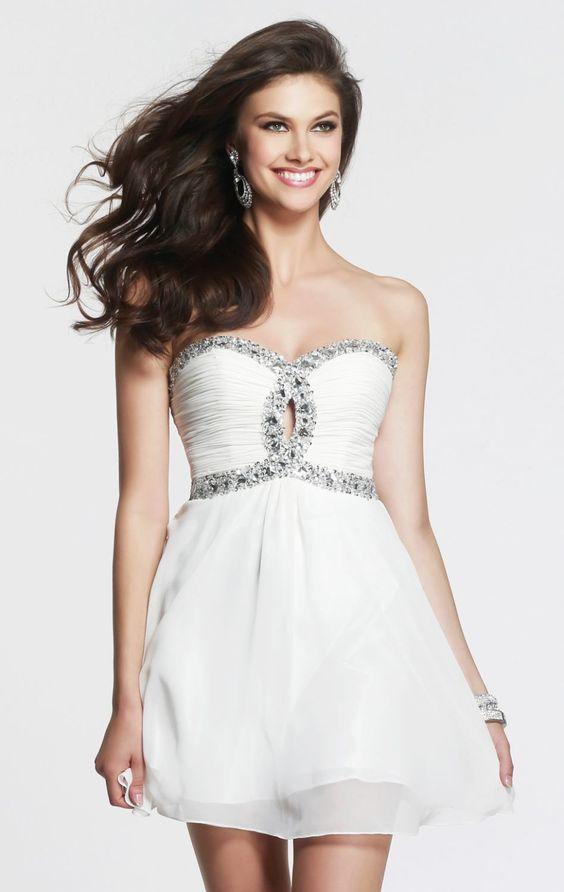 Rhinestone Trimmed Ruched Sweetheart Cocktail Dress 7431