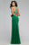 Bejeweled High Halter Evening Gown with Side Cut-outs 7543