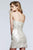 Exquisite  Leather Cocktail Dress with Geometric Patchwork 7570