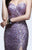 Sequined Draped Sweetheart Evening Gown with High Slit 7579