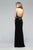 7704 Jersey  Halter Dress with Beaded Waist