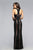 7708 Sequin Scoop Neck Evening Dress