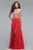 7716 Chiffon Two-Piece Prom Dress with Lace Applique