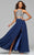 7716 Chiffon Two-Piece Prom Dress with Lace Applique