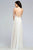 7717 V- neck Prom Dress with Lace and Beading Detail