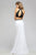 Modish Two-Piece Neoprene Dress with Mesh and Lace Appliques 7723