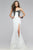 Lace Appliqued Sweetheart Neoprene Evening Gown 7724