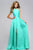 7752e High low Jewel Neck A-line Dress