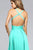 7752e High low Jewel Neck A-line Dress