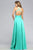 7752e High low Jewel Neck A-line Dress