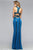 Voguish Two-Piece Jersey Dress with Sequins in Linear Pattern 7767