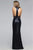 Elegant Jersey Evening Gown with Sequin Embellishments 7768